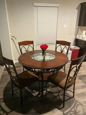 Glambrey Dining Table And 4 Chairs, Glambrey Dining Room Chair Set