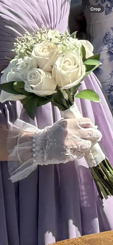 S_SSOY Wedding Bouquet - Artificial White & Blue Rose Bridal Bouquet For Bride Or Bridesmaid