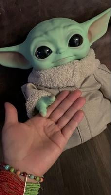 Star Wars: The Mandalorian - Peluche Baby Yoda (Grogu) Avec Grenouille -  29cm - Qualité Super Soft