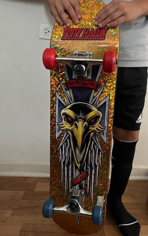 Tony Hawk 31” Metallic Gold Hawk Dagger Popsicle Skateboard Tony Hawk 31” Metallic Gold Hawk Dagger Popsicle Skateboard