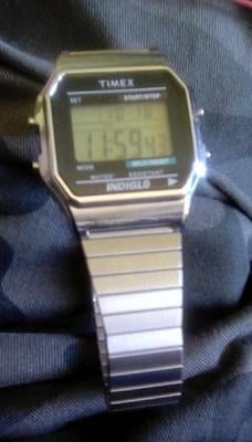 men's digital watch with expansion band