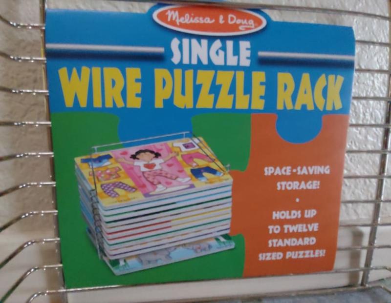 melissa & doug deluxe wire puzzle rack