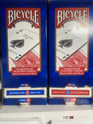 Bicycle Standard Playing Cards 12 Pack Poker Size Assorted Colors