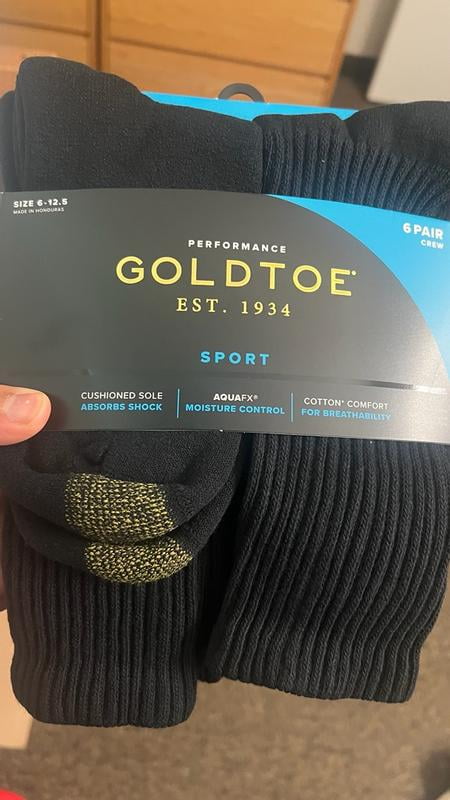 Customer reviews for Gold Toe Adult Men's Full Cushion Cotton Crew Casual  Socks, 6 Pack | Walmart.com