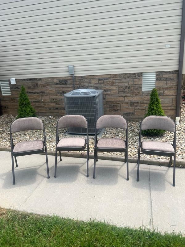 MECO 4 Pack Of Deluxe Motif Fabric Padded Folding Chairs With 16 X 16 Inch Seat Cinnabar 037.02.3S4 - Best Buy - View #11