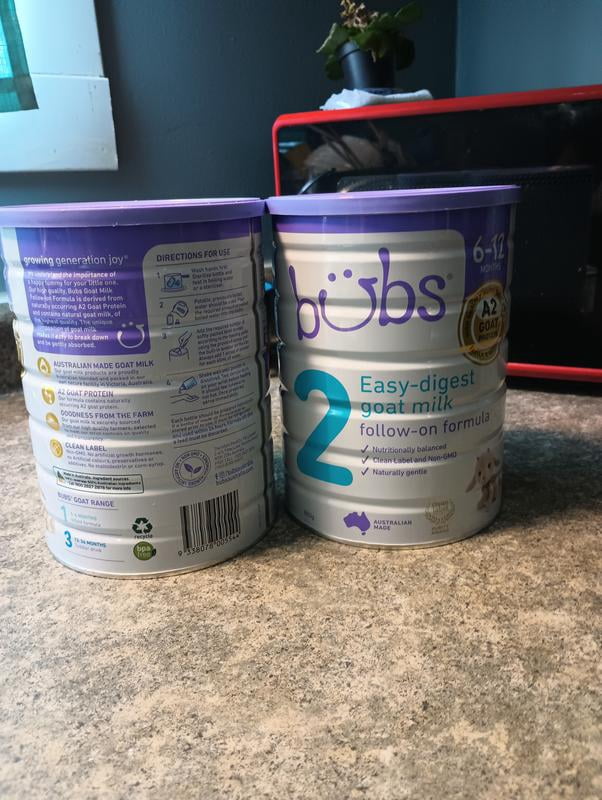 Bubs® Goat Milk Follow-on Formula Stage 2, 800g (6-12 Months