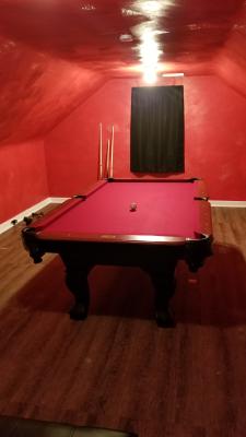 Click below for used pool tables for sale by size 1) used pool table price range: barrington billiard 96 glendale pool table cue set accessory included black red