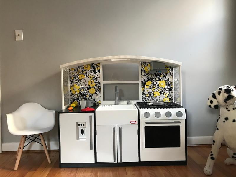 little tikes modern wooden kitchen