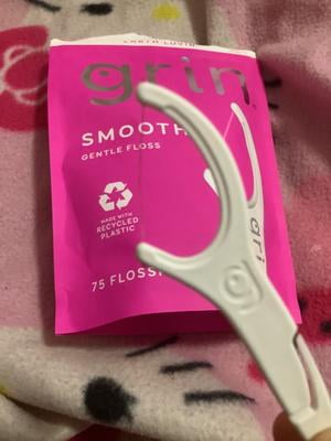 Grin Smooth Flosspyx - 75 ct - Dental Floss Picks, Flossers, Made