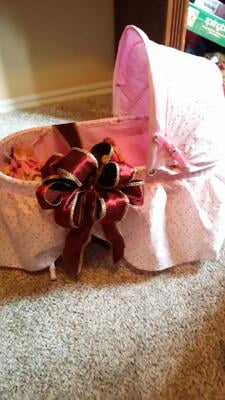 badger basket doll cradle