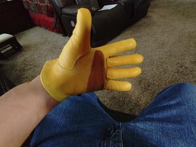 Gants Vintage Wells Lamont H55LMN - Cuir Vache Daim, Taille M, Fabriqués Aux USA (neufs De Stock)
