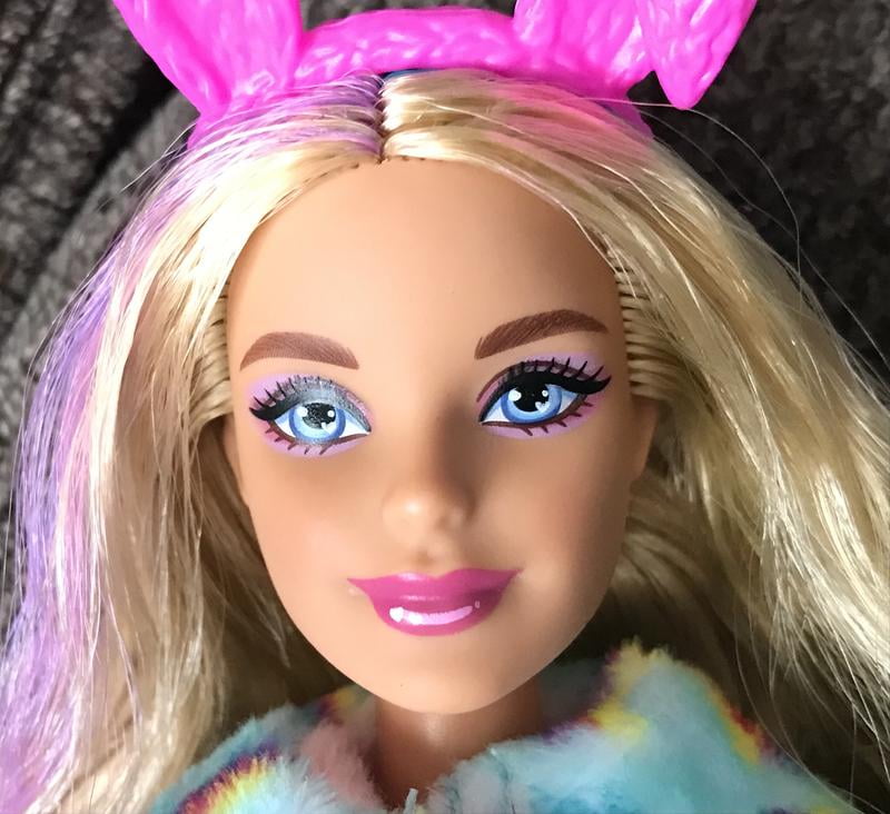 Barbie s Cute Animal Fantasy Reveal Fashion Doll with Bunny Plush Costume Mini Pet Accessories Walmart