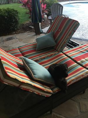 Stripe Mainstays Double Chaise Lounger Seats 2 