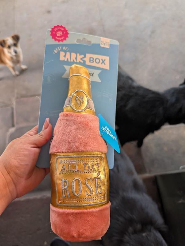 rose bottle dog toy blue fox fur the pleasure of fur main image 1