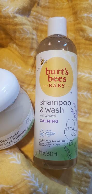 Burt's Bees Baby Shampoo & Wash Calming - 12 Ounce 3-Pack With Lavender & Vanilla