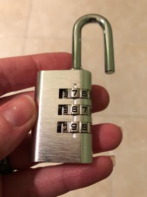 Brinks Resettable 3-Dial Combination Padlock, 28mm Aluminum Body