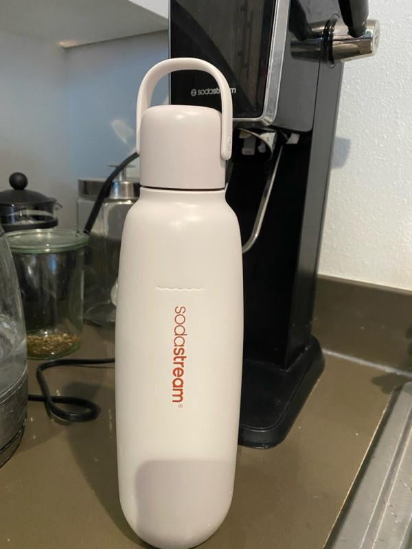 SodaStream, Insulated Stainless Steel Carbonating Bottle, Sand