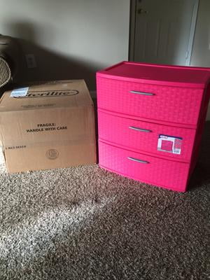 1 Pack Fuchsia Burst Frame Drawers W Driftwood Handles With