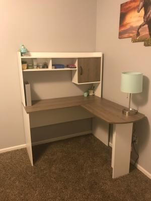 Mainstays L Shaped Desk With Hutch Multiple Colors Walmart Com