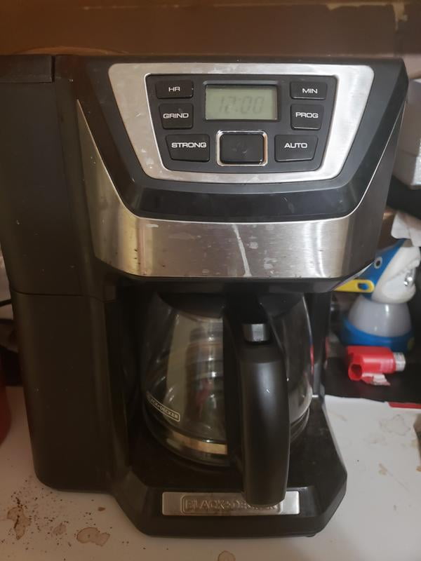 Black & Decker 12 Cup Mill and Brew Black & Stainless Steel Coffee