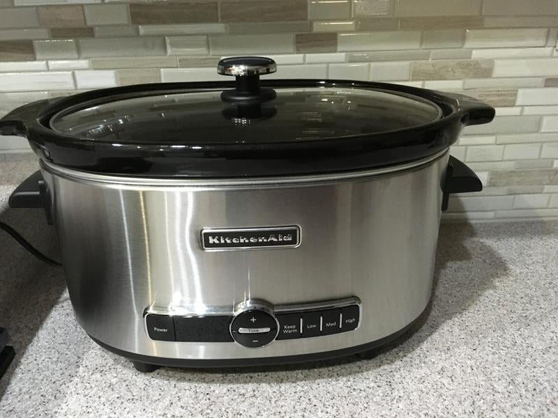 USED KitchenAid 6-Quart Slow Cooker with Solid Glass Lid - RRKSC6223SS
