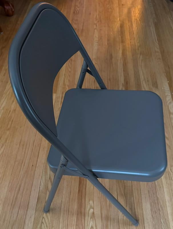 Meco Sudden Comfort All Steel Folding Chair, Black, 4 Pack
