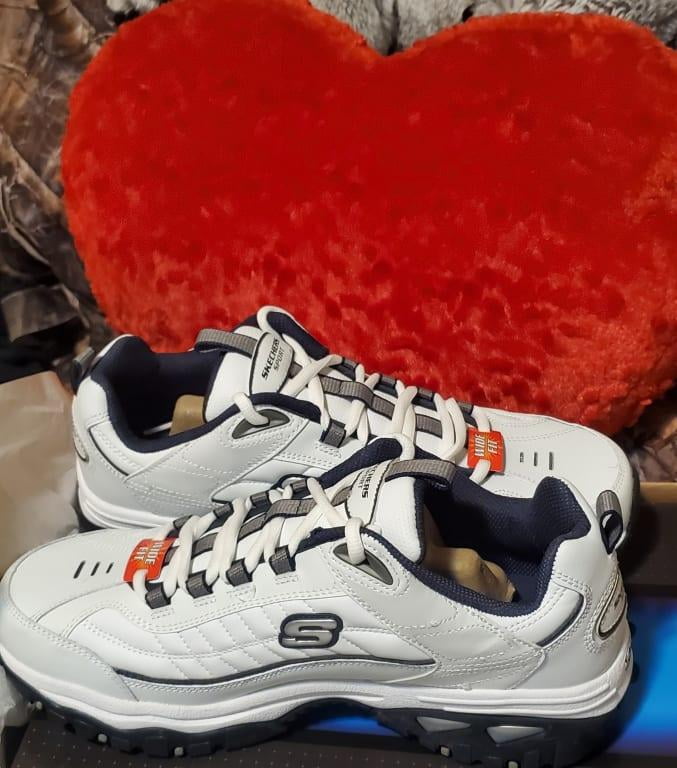 Skechers Men s Energy Afterburn BURN Lace Up Sneaker Size 11 White Black Athletic Walmart
