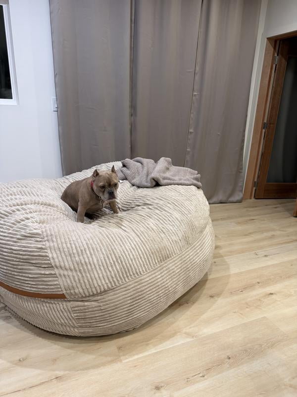 Big Joe Fuf XXL Bean Bag Chair, 7 Feet, Foam Filled, Removable