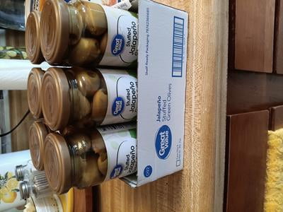 4 pack) Great Value Stuffed Jalapeno Green Olives, 7 oz Jar