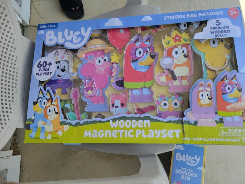 Bluey, Wooden Magnetic Playset, 60+ pieces, Multicolor - Walmart.com