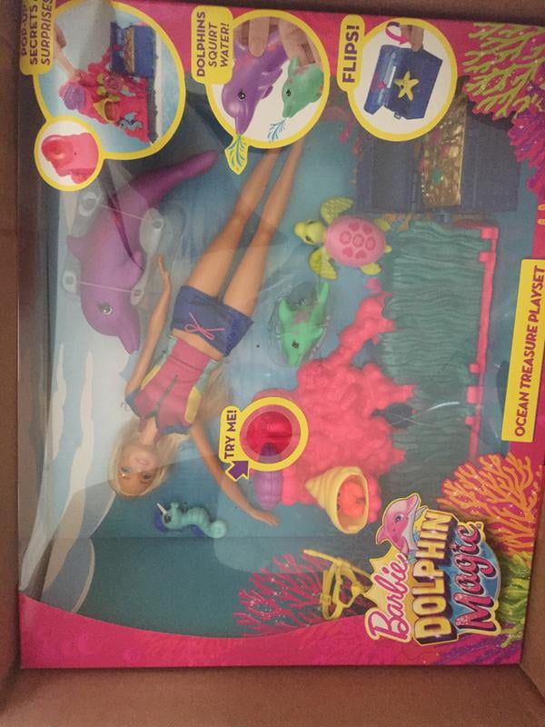 barbie dolphin magic ocean treasure playset