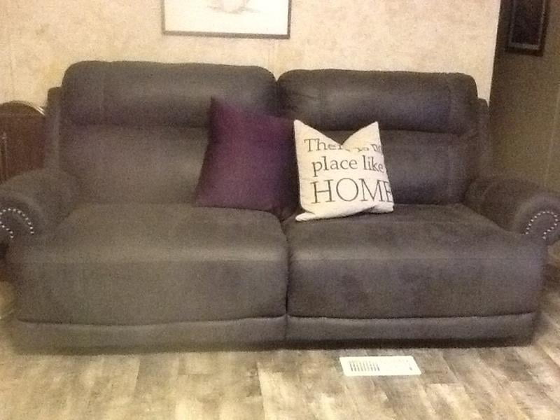 Ashley Furniture Austere Gray 2 Seat Reclining Sofa Baci Living Room