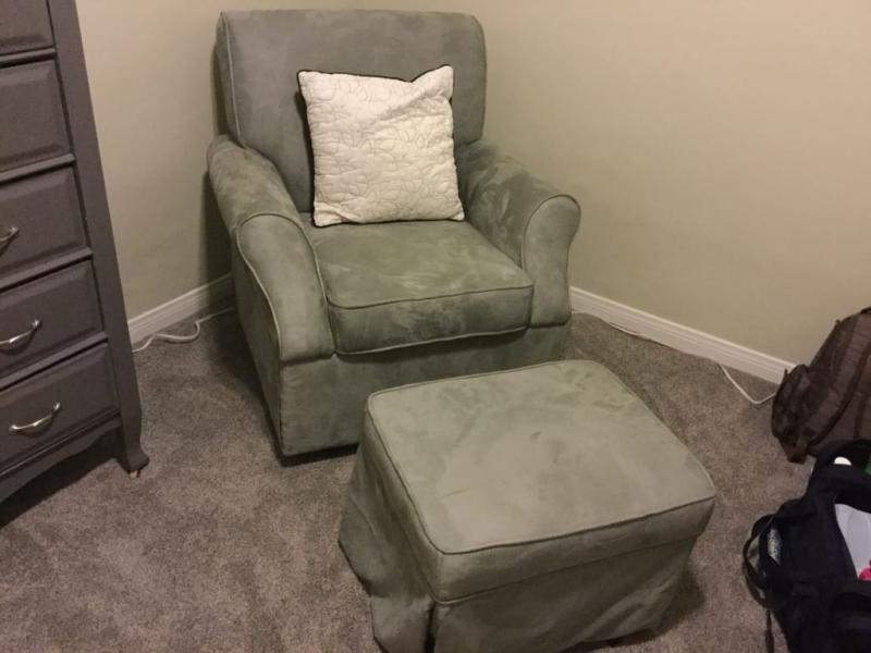 baby relax kelcie swivel glider & ottoman