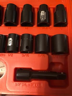 U.S.A 3//8/" Dr Made 12 Point Shallow Sockets 8 Count Free Ship Wilde 11mm