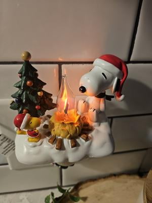 スヌーピー　ウエルカムライト Roman Snoopy and Woodstock Campfire Night Light – 4.5-Inch