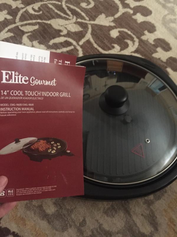 Elite Cuisine EGL-3450 13-Inch Nonstick Countertop Grill