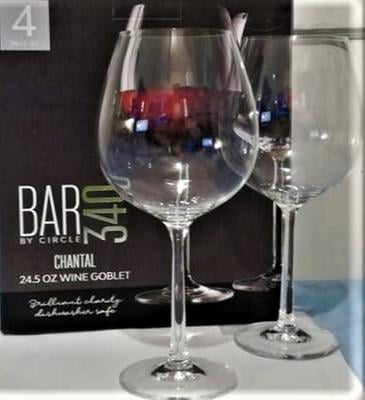 Bar340 Set of 4 Chantal 24.5 Ounce Wine Goblets 