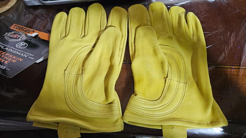 Plainsman Premium Sheepskin Leather Gloves, Assorted Sizes, 6 pk