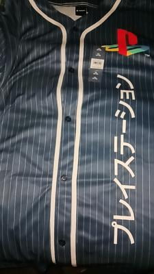 PlayStation, Men's & Big Men's Graphic Jersey, Vertical Kanji Logo