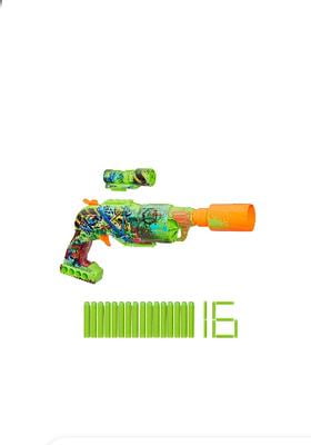 Nerf Zombie Driller Dart Blaster, 16 Nerf Elite Darts, Outdoor