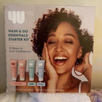 4U By Tia Wash & Go Essentials Starter Kit for Curly Hair, 4 Piece