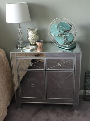 Southern Enterprises Mirage Mirrored Cabinet Walmart Com