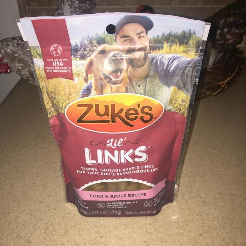 Zuke's Lil' Links Soft Dog Training Treats, Natural Pork & Apple