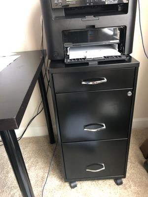 Lorell 3 Drawers Metal Vertical Lockable Filing Cabinet Black Walmart Com Walmart Com