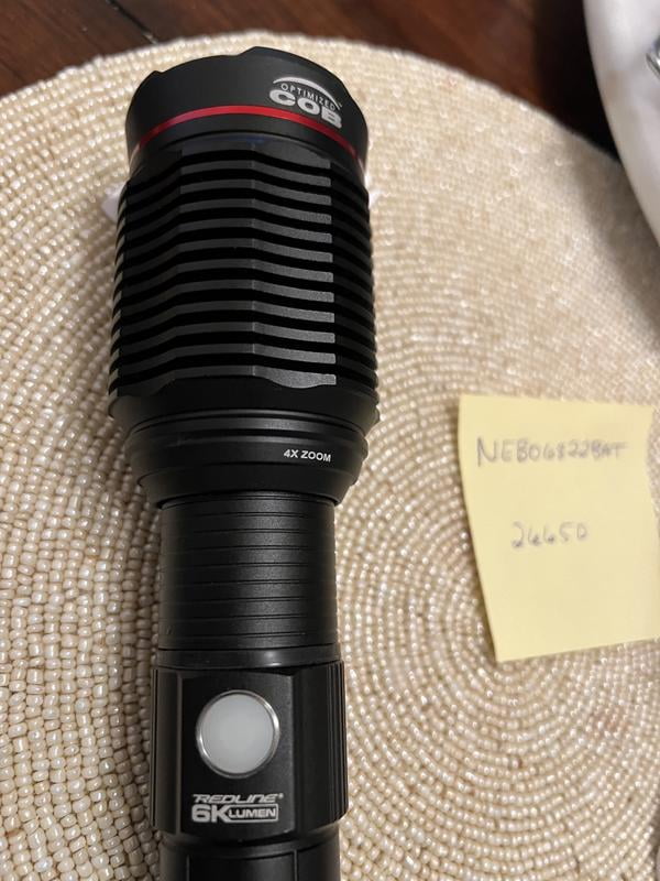 nebo blast flashlight lumens Redline 6K lumen (6000 lumen) rechargeable high power LED 6822 with EdisonBright USB powered LED reading light bundle : Tools & Home Improvement Based on the classic REDLINE OC As Seen On Tv Nebo