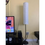 Mainstays 58" Rice Paper Shade Floor Lamp, Black Finish Large - Walmart