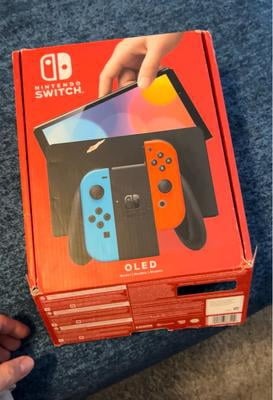 Refurbished Nintendo HEGSKABAA Switch - OLED Model with Neon Red