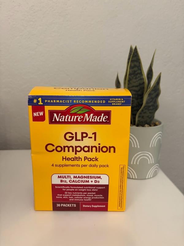 Nature Made GLP-1 Companion Health Pack, Nutritional Support for Weight Loss Diets, 30 Ct