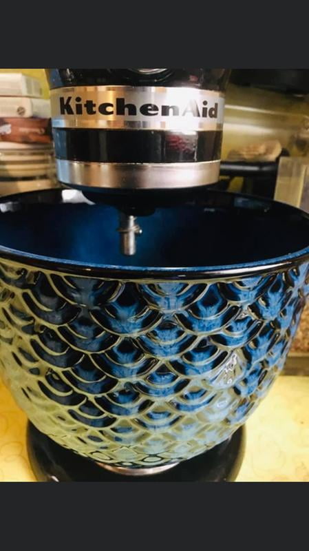 KitchenAid Mixer Ceramic Bowl 5-quart Blue Mermaid Lace Ksm2cb5 for sale  online