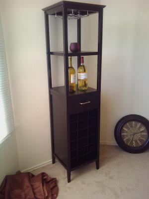 Winsome Wood Willis 18 Bottle Wine Tower With Rack And Shelves Winsome Wood Willis 18 Bottle Wine Tower With Rack And Shelves Espresso Finish Com
